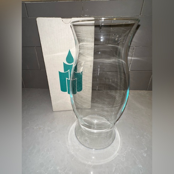 PartyLite Accents Vintage Partylite 2 Clear Glass Hurricane Candle